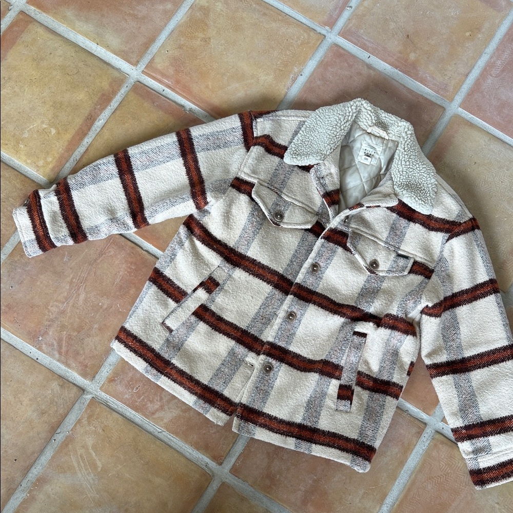 Billabong Plaid Sherpa-Lined Trucker Jacket